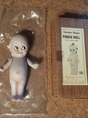 VINTAGE SHACKMAN PUDGIE PORCELAIN DOLL IN ORIGINAL BOX